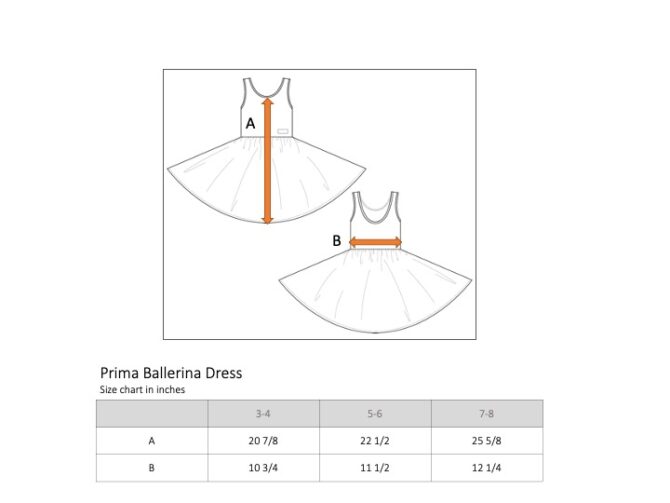 size chart girls dress